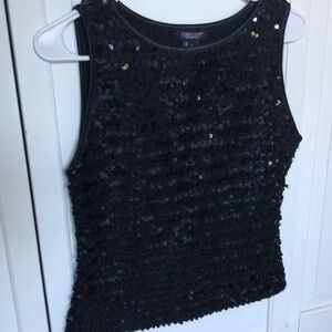 Karen Kane Lifestyles Black Sequins tank top Large